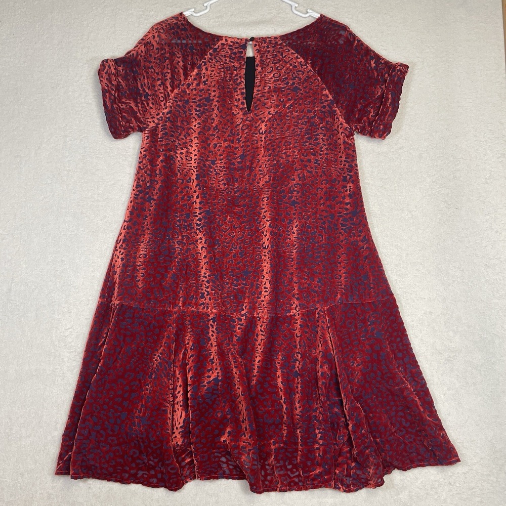 Johnny Was Jade Collection Doris Silk Blend Mini Dress Flare Boho Red Blue XS - Picture 8 of 11